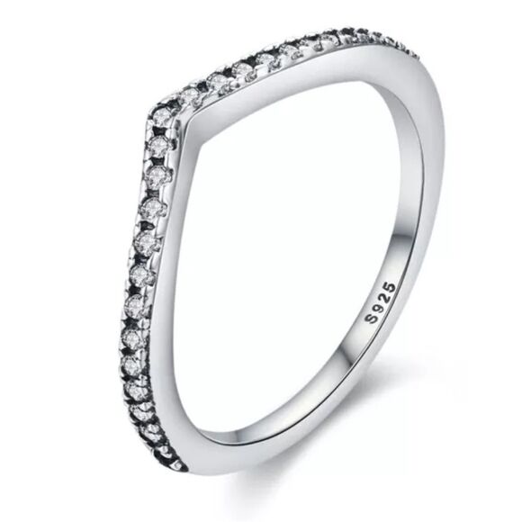 925 Sterling Silver Peak Stacking Ring - Picture 1 of 8